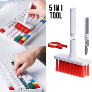 5 w 1 PC Keyboard Cleaner Laptop Bluetooth Słuchawki Szczotka do czyszczenia kurzu Narzędzia - Zdjęcie 1 z 17