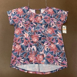 Ideology Women's Size Small Wall Flower Colorful Short Sleeve Athletic Shirt NWT - Picture 1 of 8