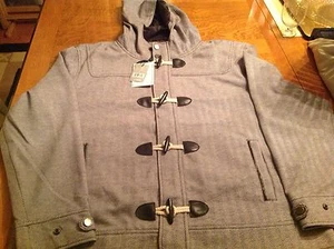 mens Hooded Toggle Jacket XL - Picture 1 of 8