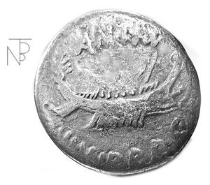 Antica ROMA-Patrae (Marco Antonio) Denario Legionario LEG II - Foto 1 di 8