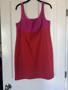 J Crew Women's 10 Sheath Dress Colorblock Stretch Matelasse Party AP225 - Picture 1 of 7