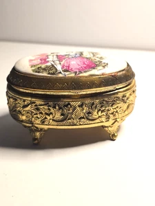 VINTAGE TRINKET BOX WITH LID WOW BEAUTY!!! - Bild 1 von 7