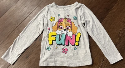 GIRLS SIZE 5 PAW PATROL GRAPHIC LONG SLEEVE TOP--NICKELODEON BRAND--EXCELLENT - Image 1 of 4