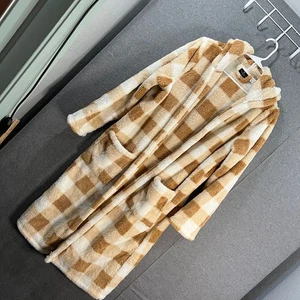 BumbleBella by Jill Martin Long Jacket Cardigen Hood Brown Size XXS - Picture 1 of 16