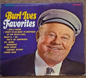 Burl Ives Favorites 33rpm Vinyl Unart Records LP 12 LP Album - Picture 1 of 7