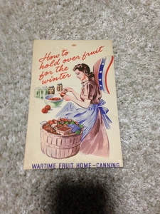 WARTIME FRUIT HOME-CANNING MAY, 1943 PAPERBACK BOOK HOW TO HOLD FOR WINTER - Picture 1 of 3