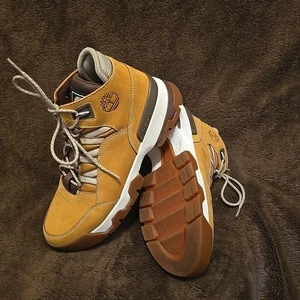 Timberland Womens Euro Hiker Mid Hiker Boots Wheat Nubuck Size 8.5 - Picture 1 of 13