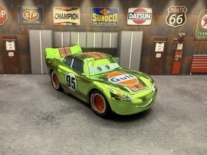 Disney Cars Lightning McQueen In “GULF” THEME PRO CUSTOM SpectraFlame Paint - Picture 1 of 3
