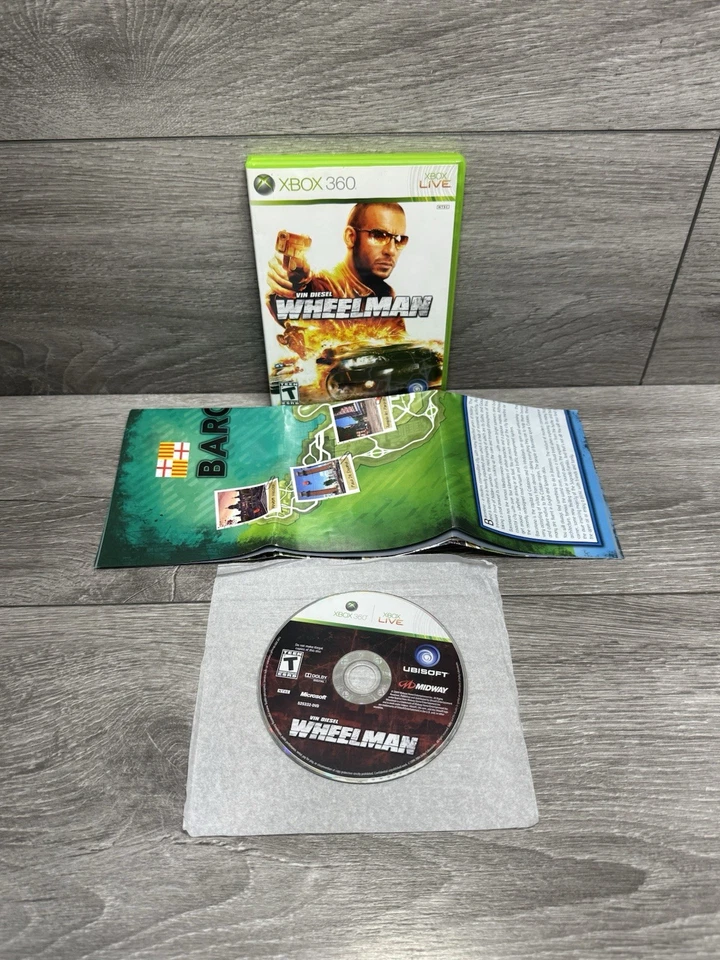 Vin Diesel Wheelman w/ Map! MINT💿! No Manual Microsoft Xbox 360 (NOT CIB) - Image 1 of 4