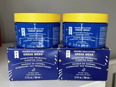 2 x 106ml Higher Education Greek Week Hydrating Probiotic Sleeping Masks NEW - Image 1 of 4
