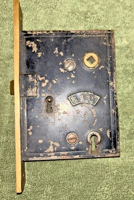 Antiga trava de argamassa B. L. W. ferro fundido e latão ~7,85" x ~4,25" x ~1,15" - Imagem 1 de 4