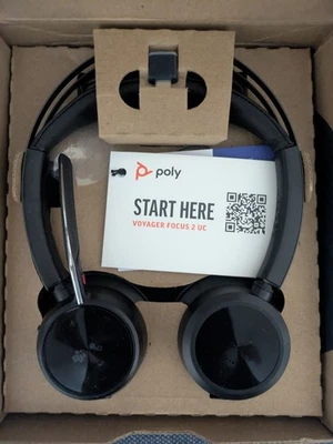 Poly Voyager Focus 2 Wireless Headset w USB-C, Dual-Ear, ActiveNoise - Image 1 of 2