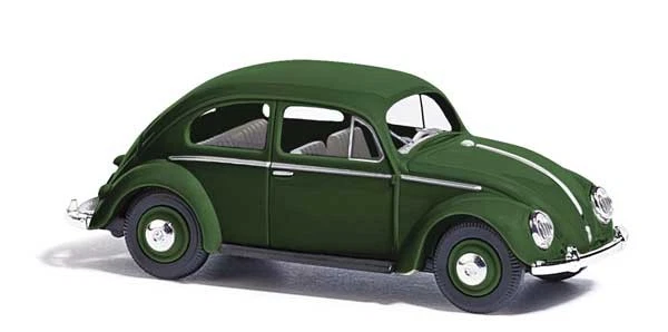 Busch 52990 HO Scale 1955 Volkswagen Beetle with Canvas Roof - Assembled -- Gree - Image 1 of 1