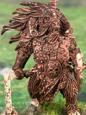 Beastmen Beastlord with 2 hand weapons  Metal OOP, Painted Warhammer Old World - Image 1 of 4