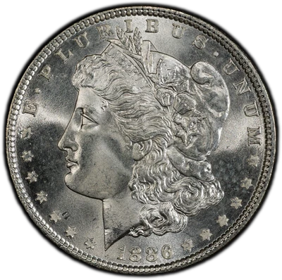 1886 MORGAN DOLLAR $1 PCGS MS67 (91618) - Image 1 of 4