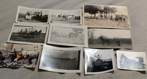 Konvolut 10 Pferdewagen Kansas West Virginia + um 1900 Echtfoto RPPC - Bild 1 von 14