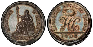 HAITI 1808 30 Sols PCGS SP62 Birmingham. Seated Liberty KM Pn8. Very rare. - Picture 1 of 1