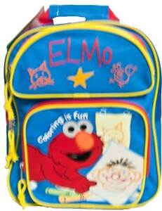 Sesame Street Elmo 12' Toddler School Backpack Bag 