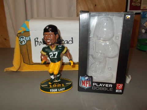 NIB EDDIE LACY GREEN BAY PACKERS 1921 BASE BOBBLEHEAD PRO SHOP EX BOBBLE ARMS Cover