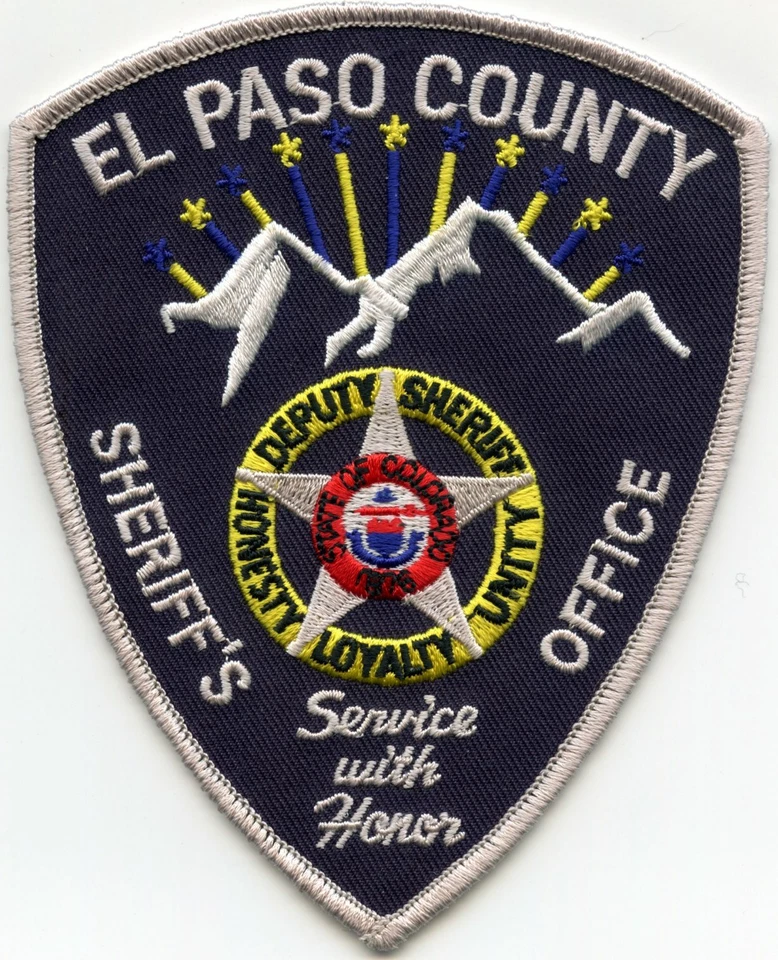 EL PASO COUNTY COLORADO CO Servicio con Honor PARCHE DE POLICÍA DEL SHERIFF ADJUNTO Foto 1 de 1