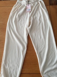 Missguided Women's Waffle 90s Joggers Beige Size 6 BNWT - Picture 1 of 3