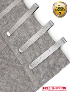 5pcs Stainless Steel Fabric Ruler Set - Precision Measuring Tool for Sewing - Picture 1 of 3