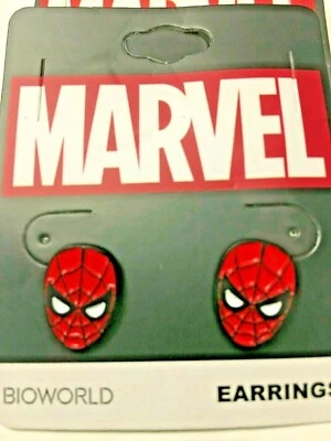 Marvel Comics Spider-Man face stud Earrings New - Image 1 of 2