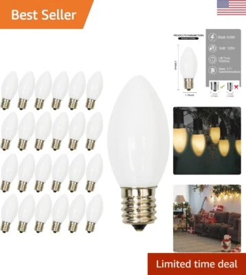 C9 LED Light Bulb, 25 Count, Dimmable, Energy Efficient, White, E17 Base, 0.6... - Image 1 of 4
