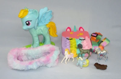 Toy Horse Unicorn Pegasus Lot Hasbro Playdoh purse mini horses stamp used Breyer - Image 1 of 4