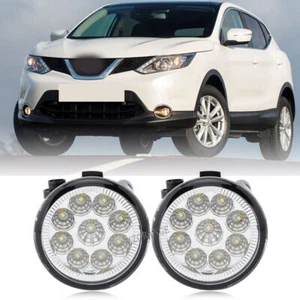 2PCS LED Front Bumper Fog Light Driving Lamp For Nissan Juke Qashqai Infiniti - Picture 1 of 12