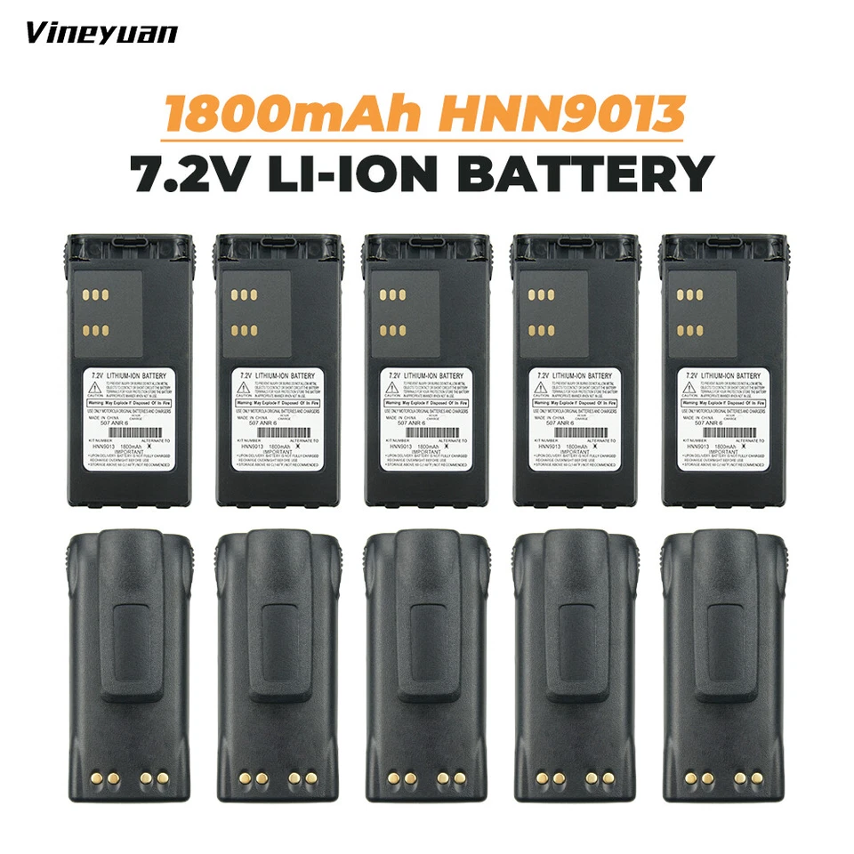 10pc Li-ion Battery for Motorola HT750 HT1225 HT1250 PRO7150 GP328 GP340 GP380 - Image 1 of 4