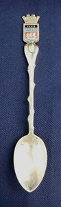 Vintage ARGENT SILVER ENAMEL Manufactured Demitasse SOUVENIR PARIS SPOON - Picture 1 of 9