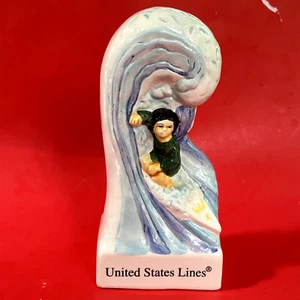 ceramic UNITED STATES LINES tiki-style MUG - HANG TEN - numbered LIMITED EDITION - Picture 1 of 10