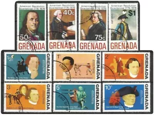 Grenada - 1976 10v. CTO NH American Independence Military Uniforms Weapons - Picture 1 of 1