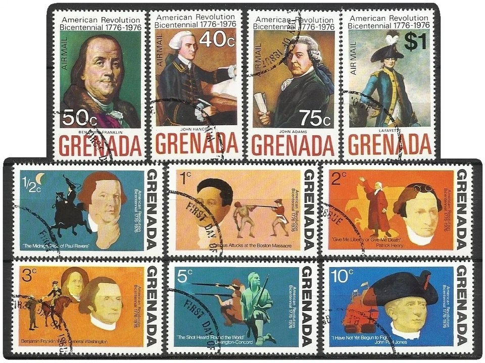 Grenada - 1976 10v. CTO NH American Independence Military Uniforms  Weapons - Image 1 of 1