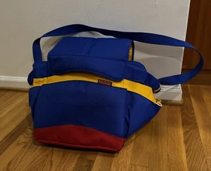 Retro 90’s Vintage Fisher Price Baby Diaper Bag Insulated ColorBlock Cooler Tote - Picture 1 of 7