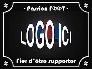 Plaque SUPPORTER FOOT PSG PARIS 15x20 cm 2 qualités : Intérieur ou extérieur - Picture 1 of 1