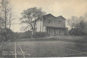 TORQUAY Leigh Court, Higher Lyncombe Road, Tennis Court, old postcard. Devon - Picture 1 of 1