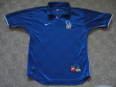 Authentic 98 World Cup Italy Italia Blank Soccer Football Shirt Jersey Youth XL - Image 1 of 4