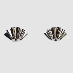 Handmade Pair Polished chrome Half Flower Wall Sconce – Elegant Floral Shape - Picture 1 of 13