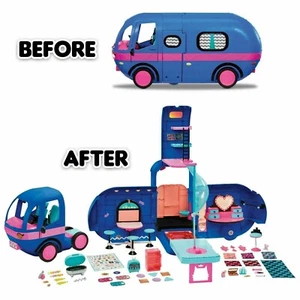 Glamper Fashion Camper Dollhouse LOL Surprise OMG 4-in-1 with 55 Surprises, Blue - Picture 1 of 5