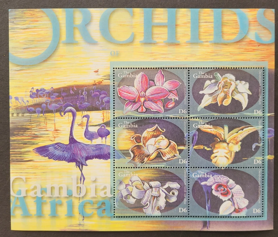 Gambia 2001 / Orquídeas de Gambia / 6v ms  Foto 1 de 1