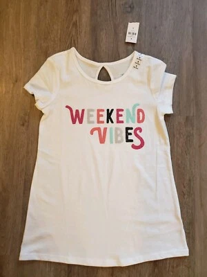 Новый с Ярлыками справедливость для девочек рубашка размер 8 белый розовый блестящий выходные вибрации новый  - Изображение 1 из 4