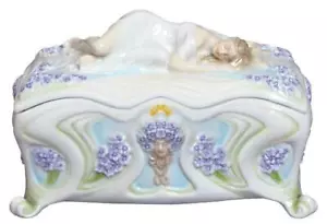 Sleeping Maiden W/Violet Trinket Box - Home Accent. - Picture 1 of 1