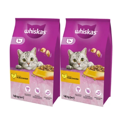 2 x 14 kg WHISKAS Trockenfutter mit Huhn und Gemüse für adulte Katzen - Bild 1 von 3