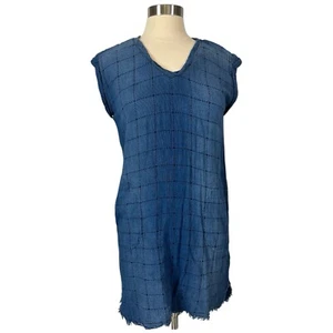 Anthropologie Cloth & Stone Dress Womens Extra Small Denim Ombre Casual Cotton - Picture 1 of 23
