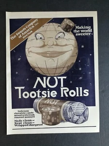 Vintage 1923 Nut Tootsie Rolls Candy pagina completa pubblicità originale 924 B - Foto 1 di 1