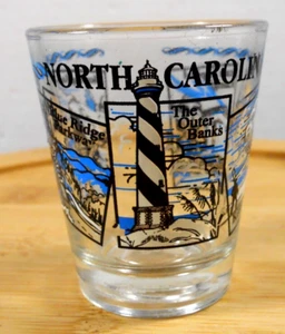 vintage North Carolina lighthouse souvenir shotglass bar barware - Picture 1 of 8