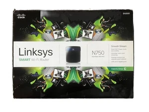 Linksys N750 EA3500 Dual Band Wireless N Router Cisco 2.4 + 5GHz 300 + 450Mbps - Picture 1 of 5