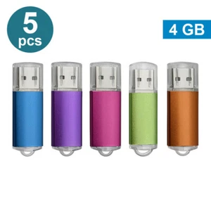 USB 2.0 5PCS 4GB Metal Rectangle USB Flash Drive Memory Stick Thumb Drive 5Color - Picture 1 of 14